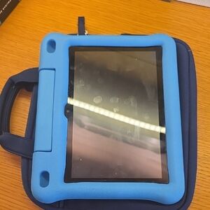 Amazon Fire HD 8 Blue Kids Tablet with Protective Case And Soft Carry Case